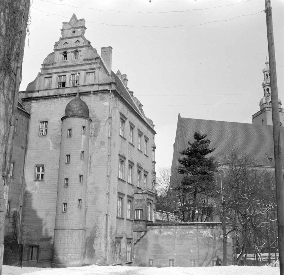 zamek Książąt Oleśnickich - widok od południa, skan 1