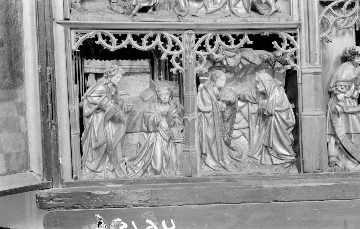 Kościół Wniebowzięcia Najświętszej Marii Panny - tryptyk antwerpski, fragment, sceny, skan 1