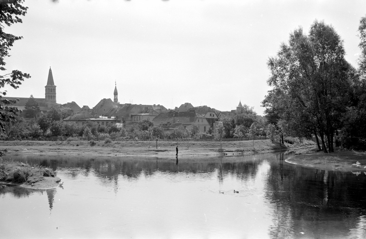 panorama miasta, rzeka Odra, skan 1