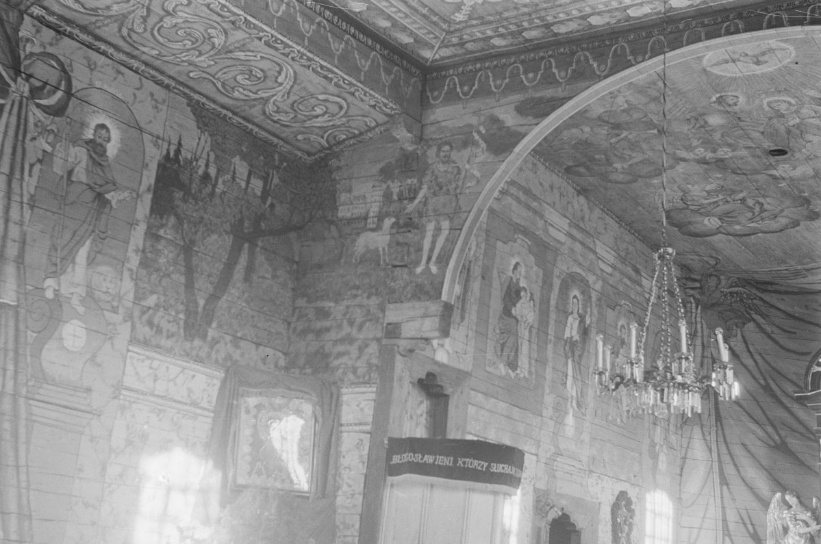 kościół na Harendzie, lewa nawa, malowanie ścienne, autor Władysław Jarocki, skan 1