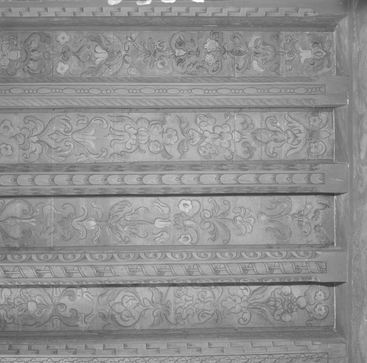 pałac Biskupów Krakowskich - Pierwszy Pokój Biskupi /I p./ - fragment stropu, skan 1