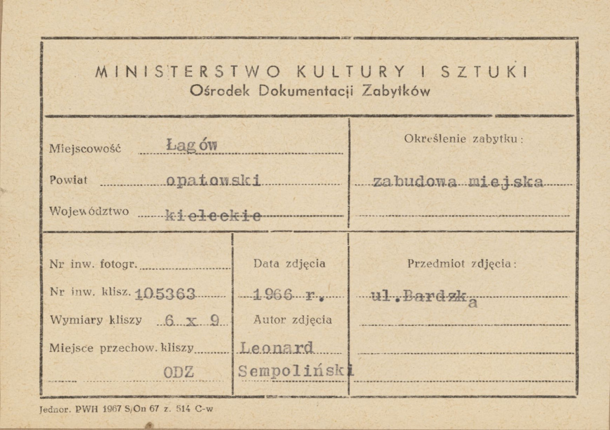 Fragment zabudowy miejskiej przy ul. Bardzkiej - metryczka


, skan 1