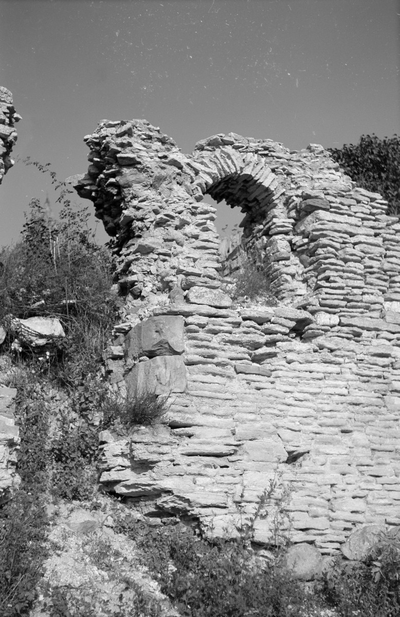opactwo cysterskie - fragment ruin klasztoru od północnego-zachodu, skan 1