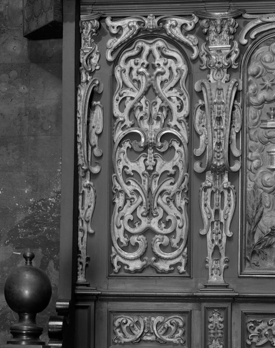 Kościół Mariacki pw. Wniebowzięcia Najświętszej Marii Panny - stalle w prezbiterium (ok. 1635), F. Möller, skan 1