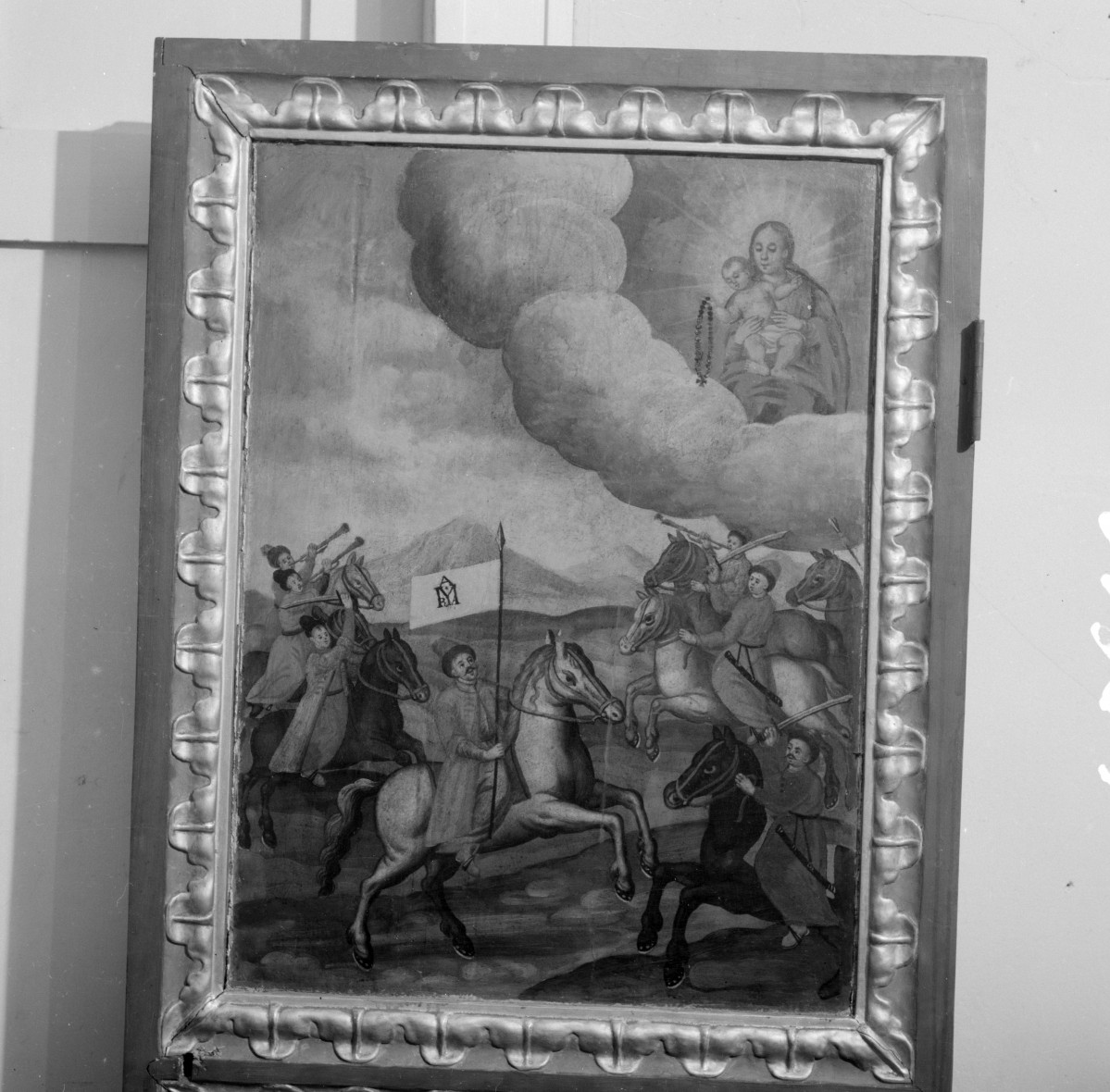 konkatedra Narodzenia NMP - wnętrze: tryptyk ze scenami kultu M.B. Różańcowej, skan 1
