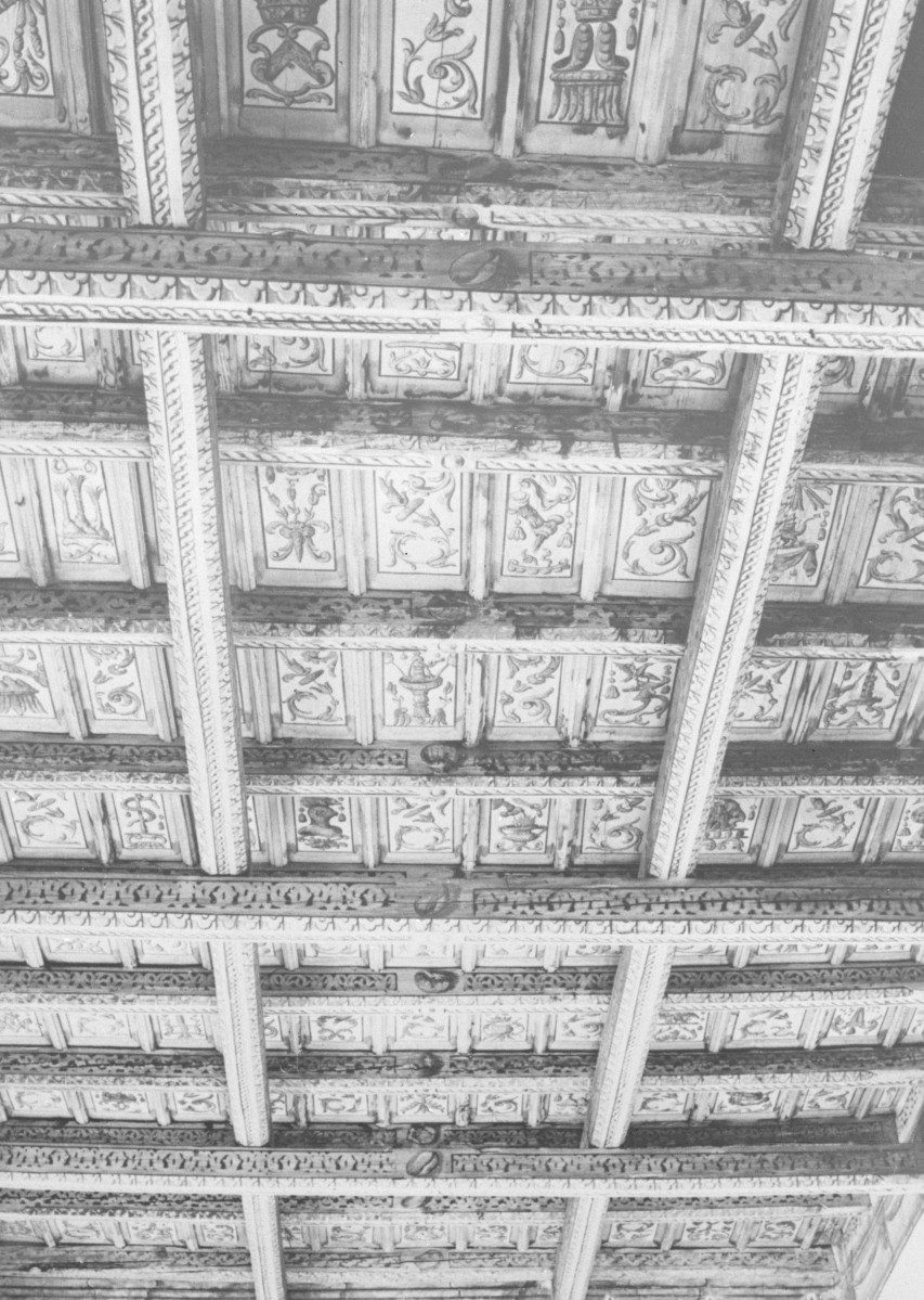 pałac von Herberstein - wnętrze - piętro II - polichromowany strop, skan 1