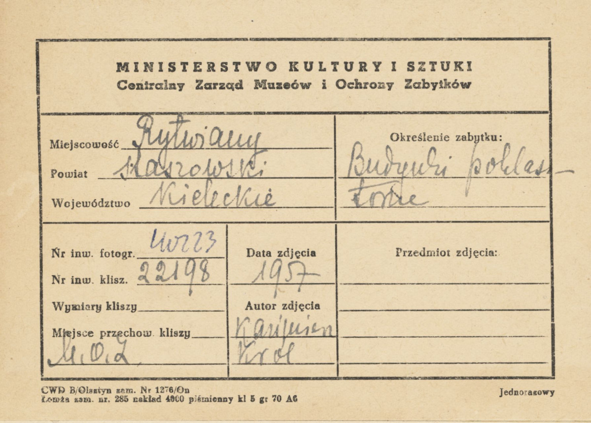 Zespół klasztorny, fragment zabudowy - metryczka, skan 1