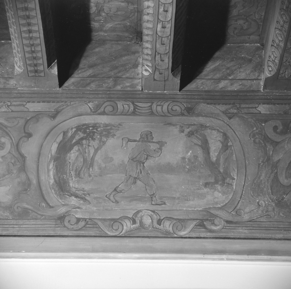 pałac Biskupów Krakowskich - Drugi Pokój Prałatów /I p./ - fragment fryzu, skan 1