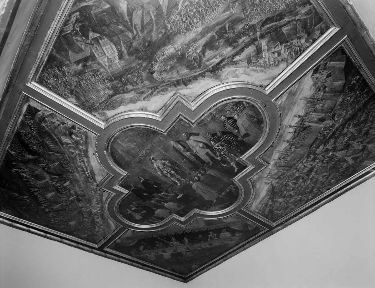 pałac Biskupów Krakowskich - Pierwszy Pokój Senatorski /I p./ - plafon, skan 1