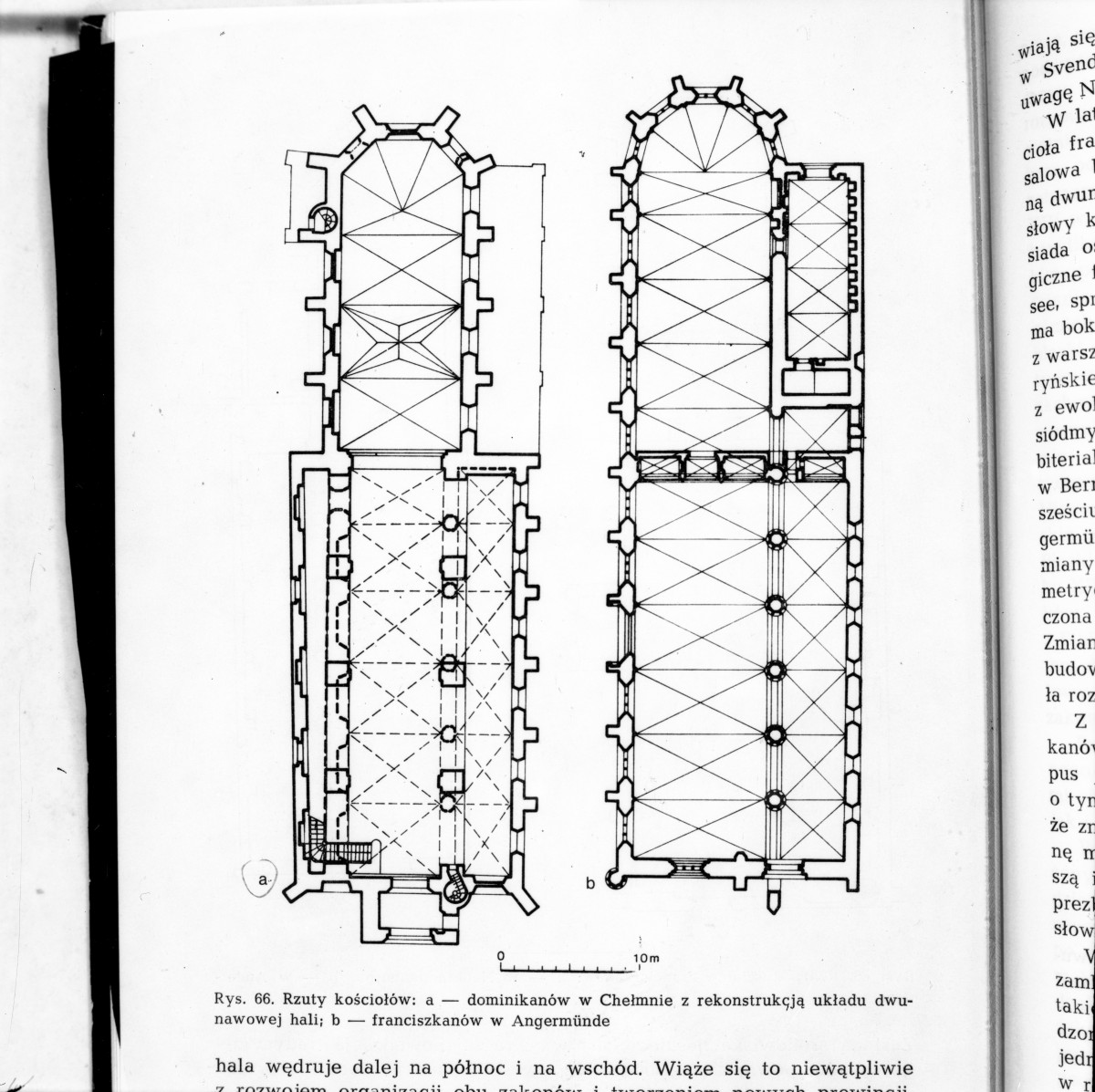 żródło: T. Mroczko, Architektura gotycka na ziemi chełmińskiej, PWN 1980 - kościół klasztorny dominikanów, ob. filialny pw. św.św. Piotra i Pawła i rzut Angermünde - rzut poziomy, skan 1