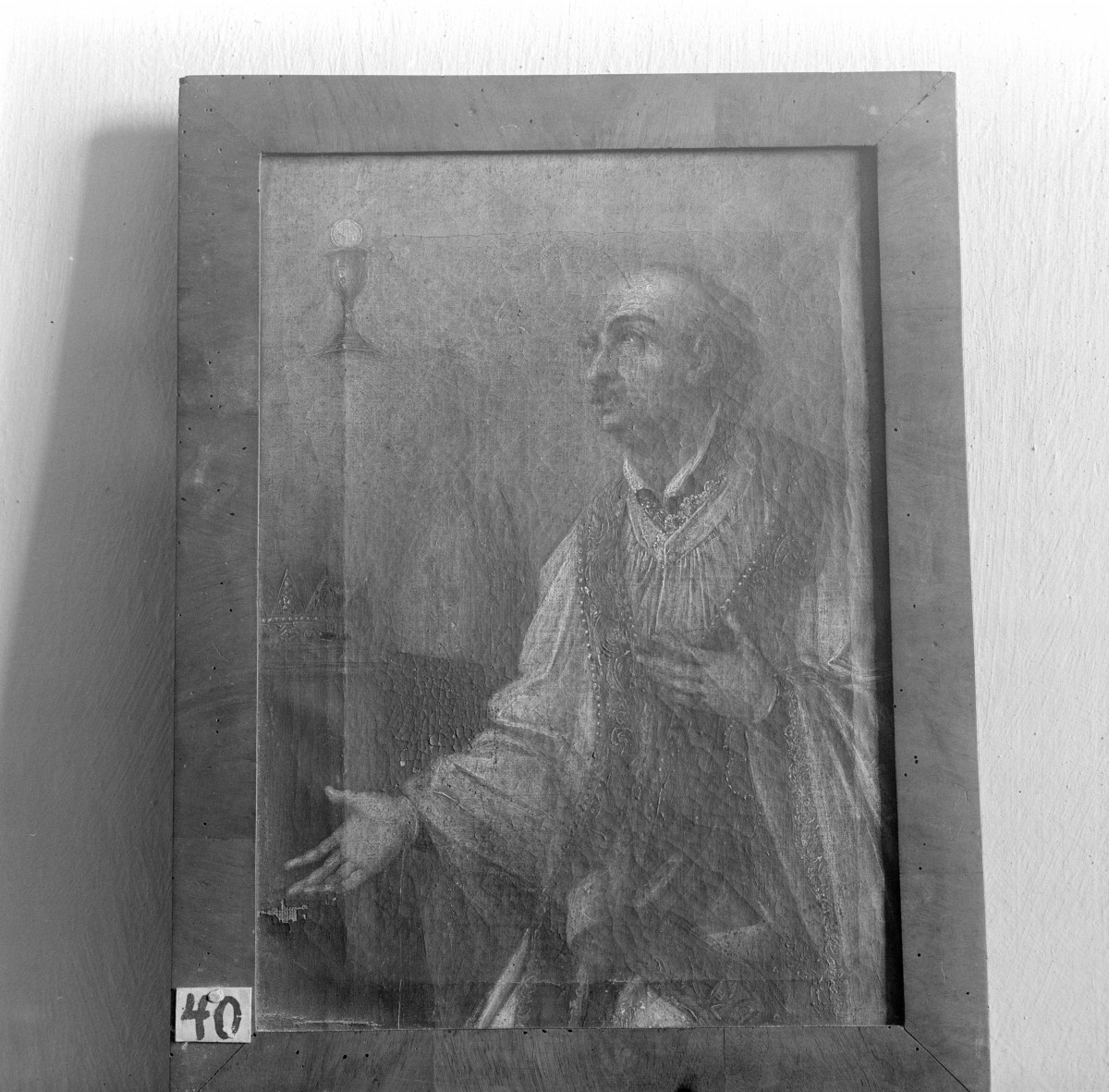 klasztor ss. Mniszek Benedyktynek - zbiory - obraz świętego z XVIII / XIX wieku, skan 1