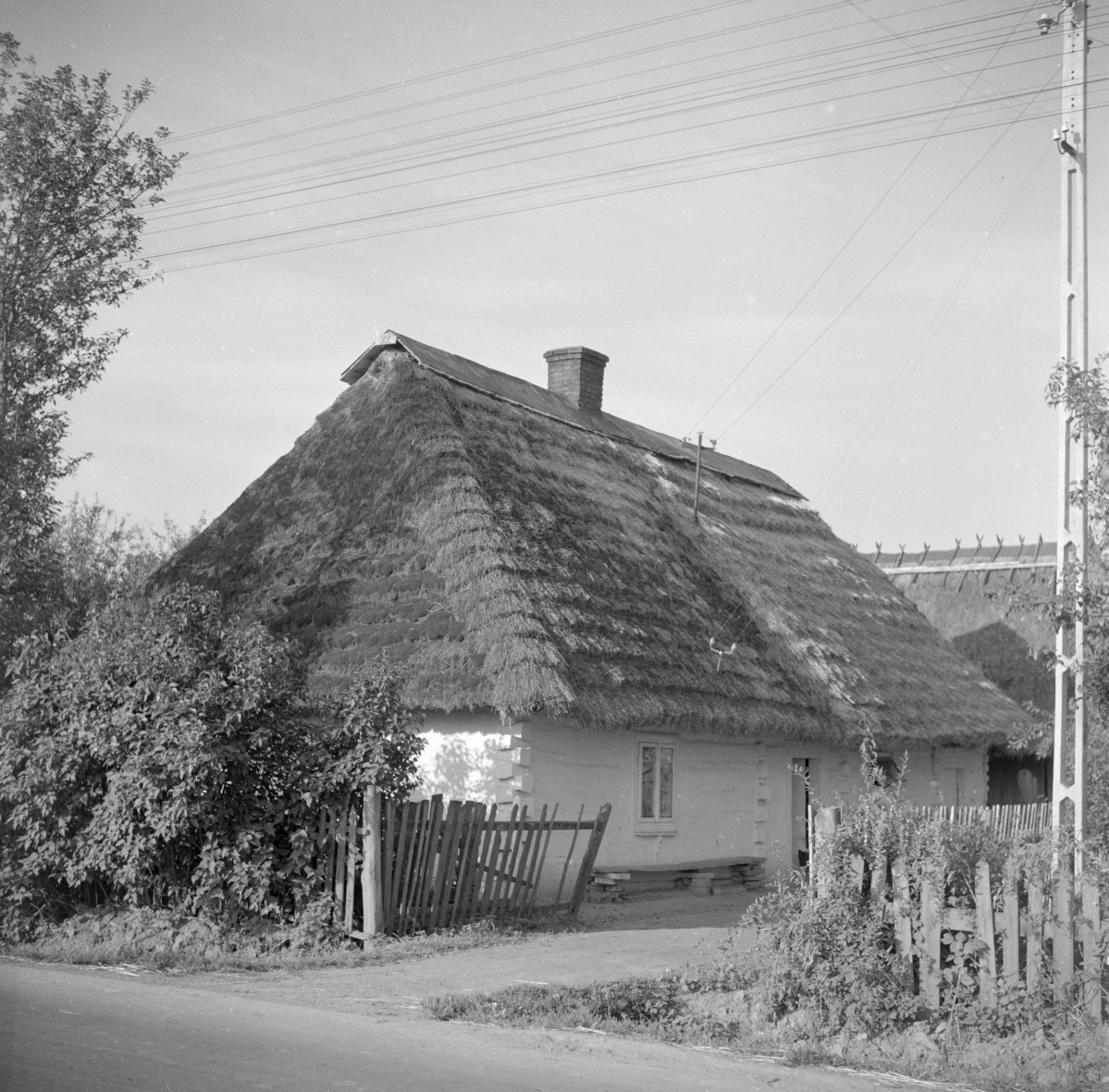 dom - zabudowa drewniana, elewacja frontowa, skan 1