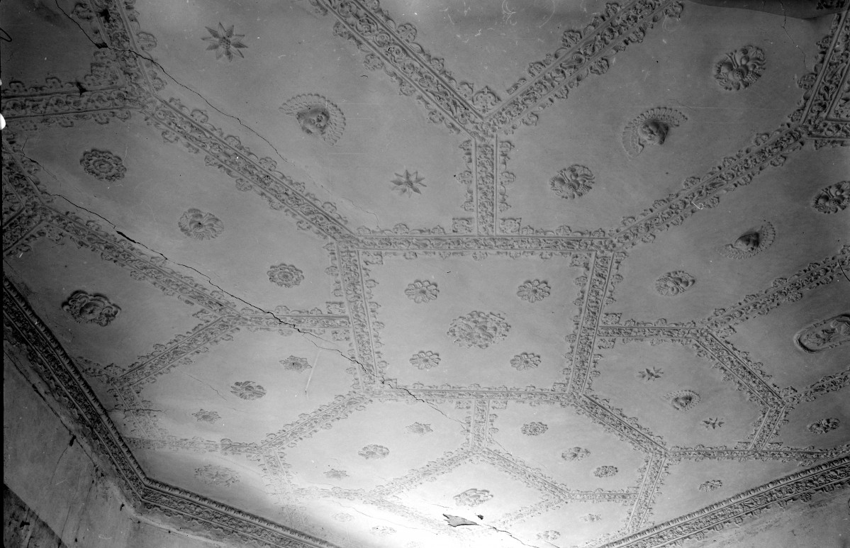 pałac - detale, ornamenty stropu, skan 1