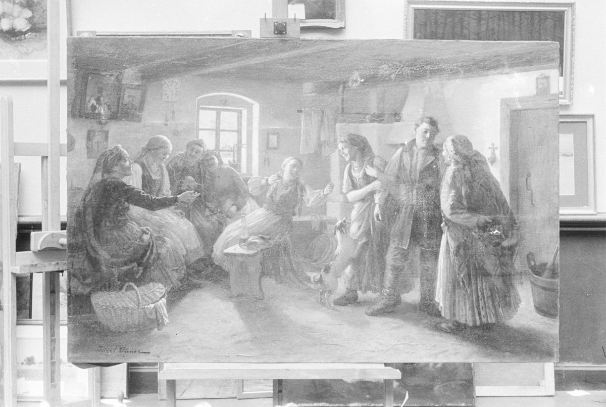 Józef Pnacz - Swaty, olej na płótnie, Muzeum Lubelskie w Lublinie (ob. Muzeum Narodowe w Lublinie), skan 1