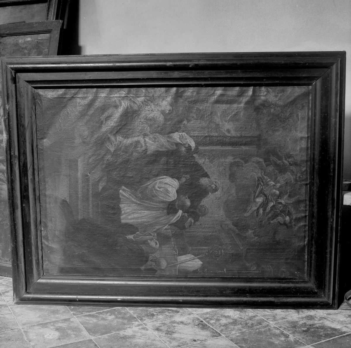 klasztor ss. Benedyktynek - obraz cudu św. Benedykta XVIII w., skan 1