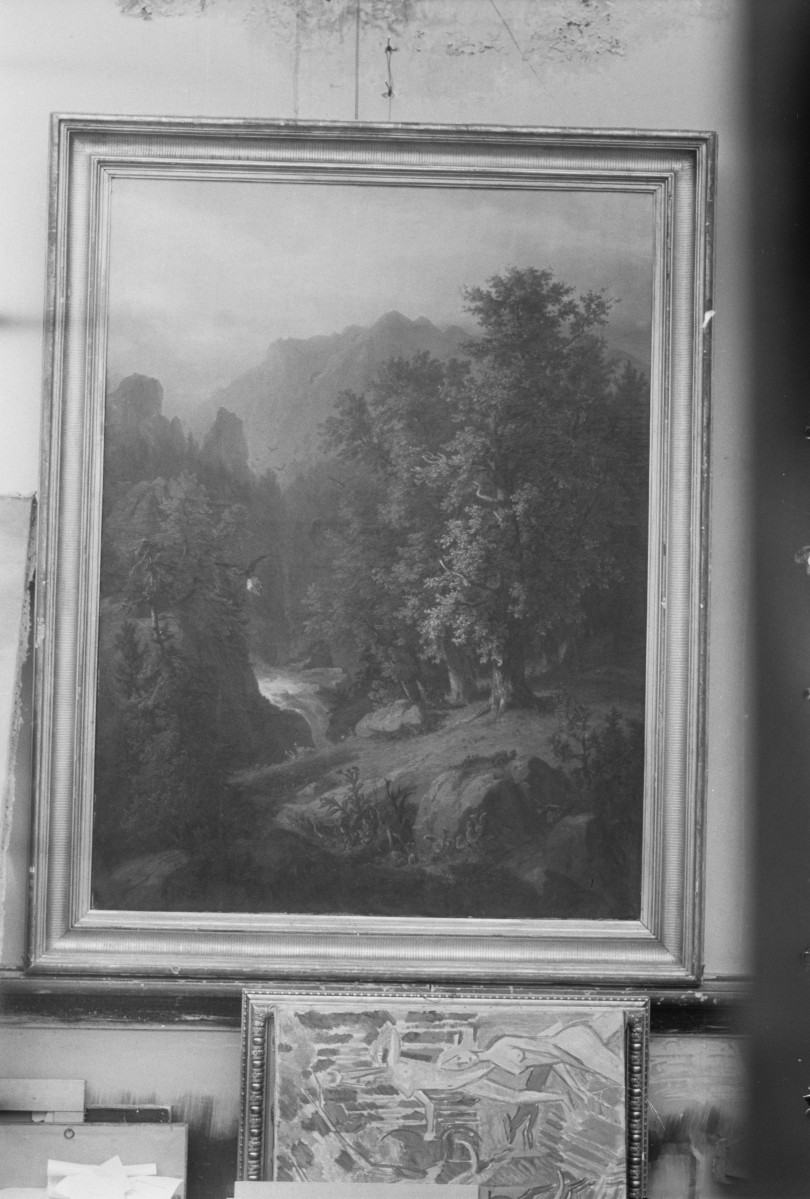 Alfred Schouppé - Dolina strążyńska, Muzeum Tatrzańskie w Zakopanem, skan 1