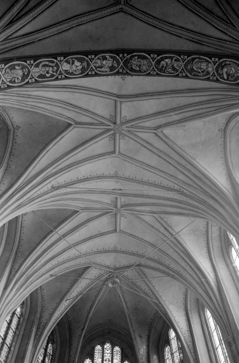 kościół Mariacki - wnętrze, sklepienie gwiaździste, skan 1