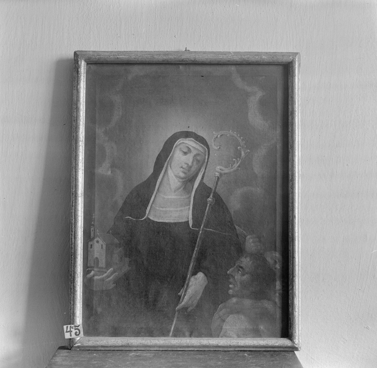 klasztor ss. Mniszek Benedyktynek - zbiory - obraz św. Walburga z XVIII wieku, skan 1