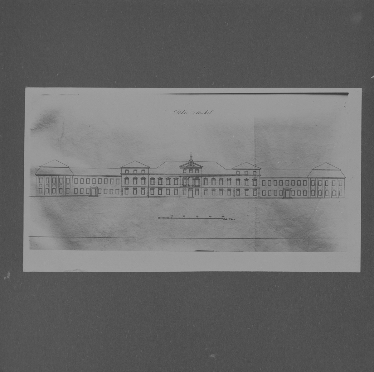 Pałac Saski - rysunek z albumu Schmieltnera, skan 1