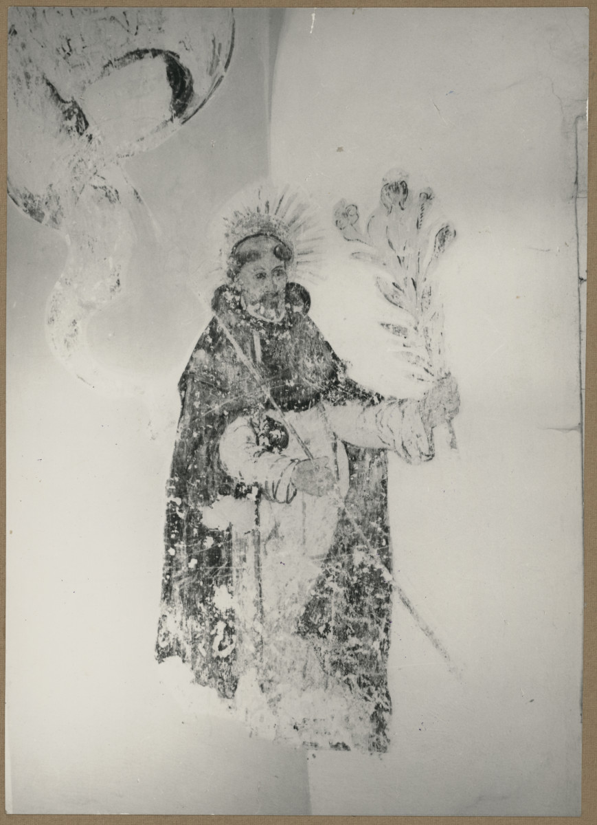 Zespół klasztorny - fragment malowideł ściennych w skarbcu, skan 1