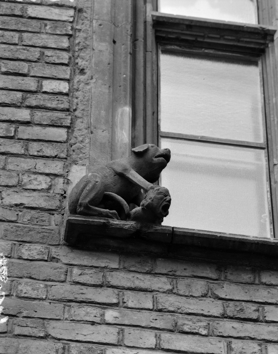 Ratusz - elewacja wsch. maszkaron , skan 1