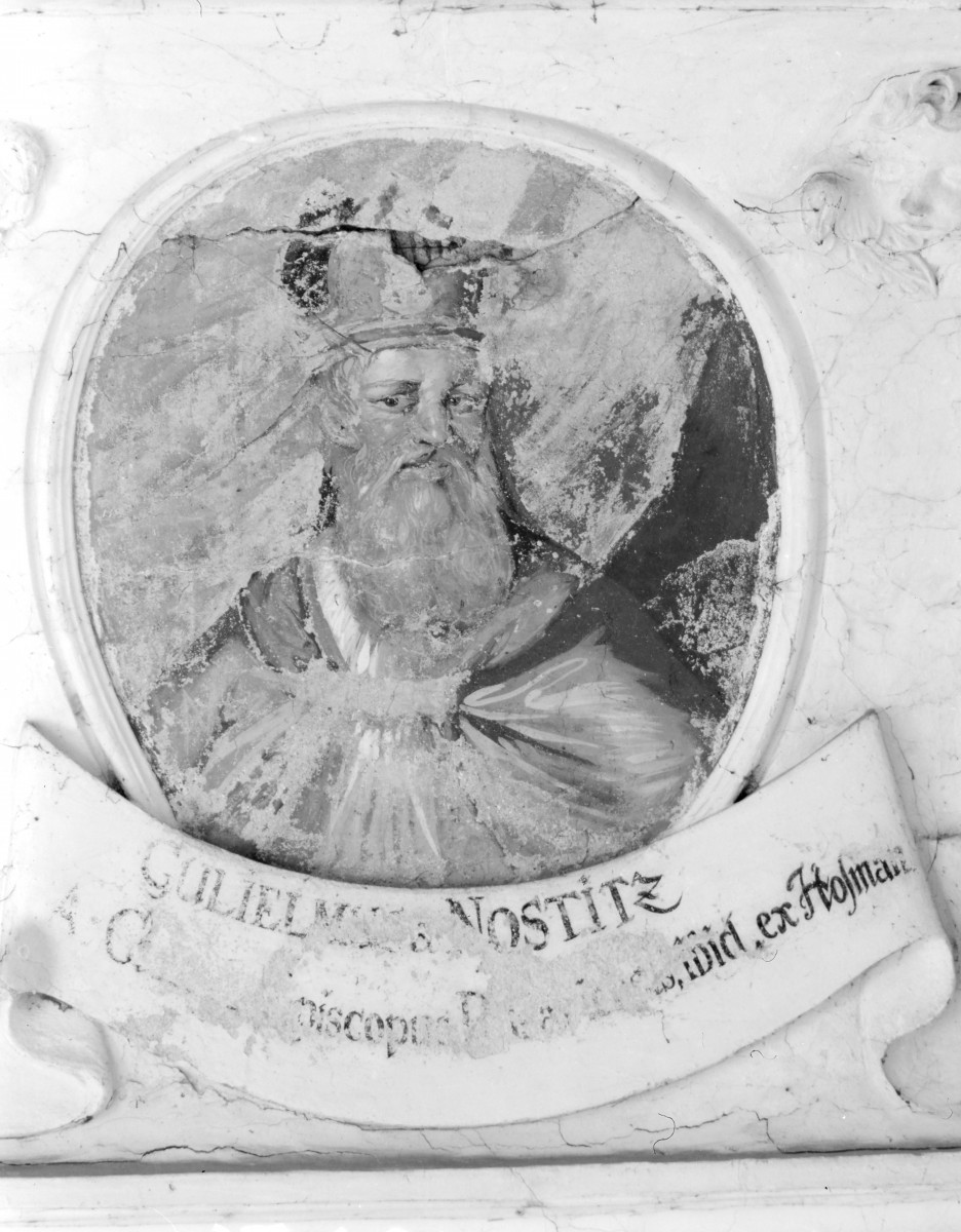 pałac - wnętrze: portret Wilhelma Nostitza w fasecie sali balowej, skan 1