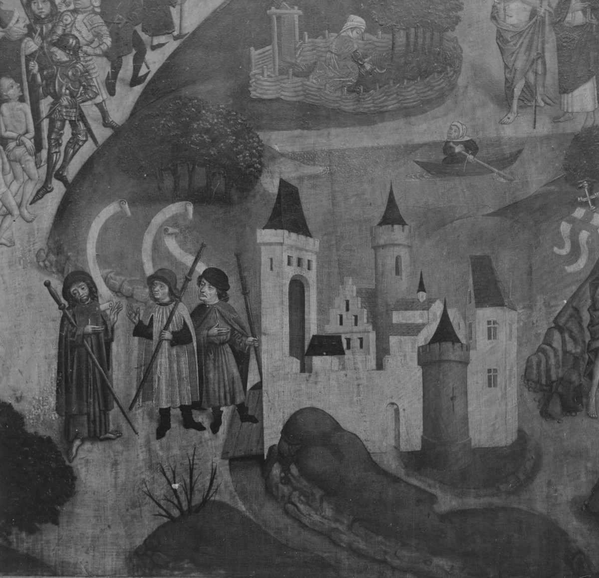 kościół Świętych Apostołów Jakuba i Filipa - prezbiterium, fragment obrazu pasyjnego , skan 1