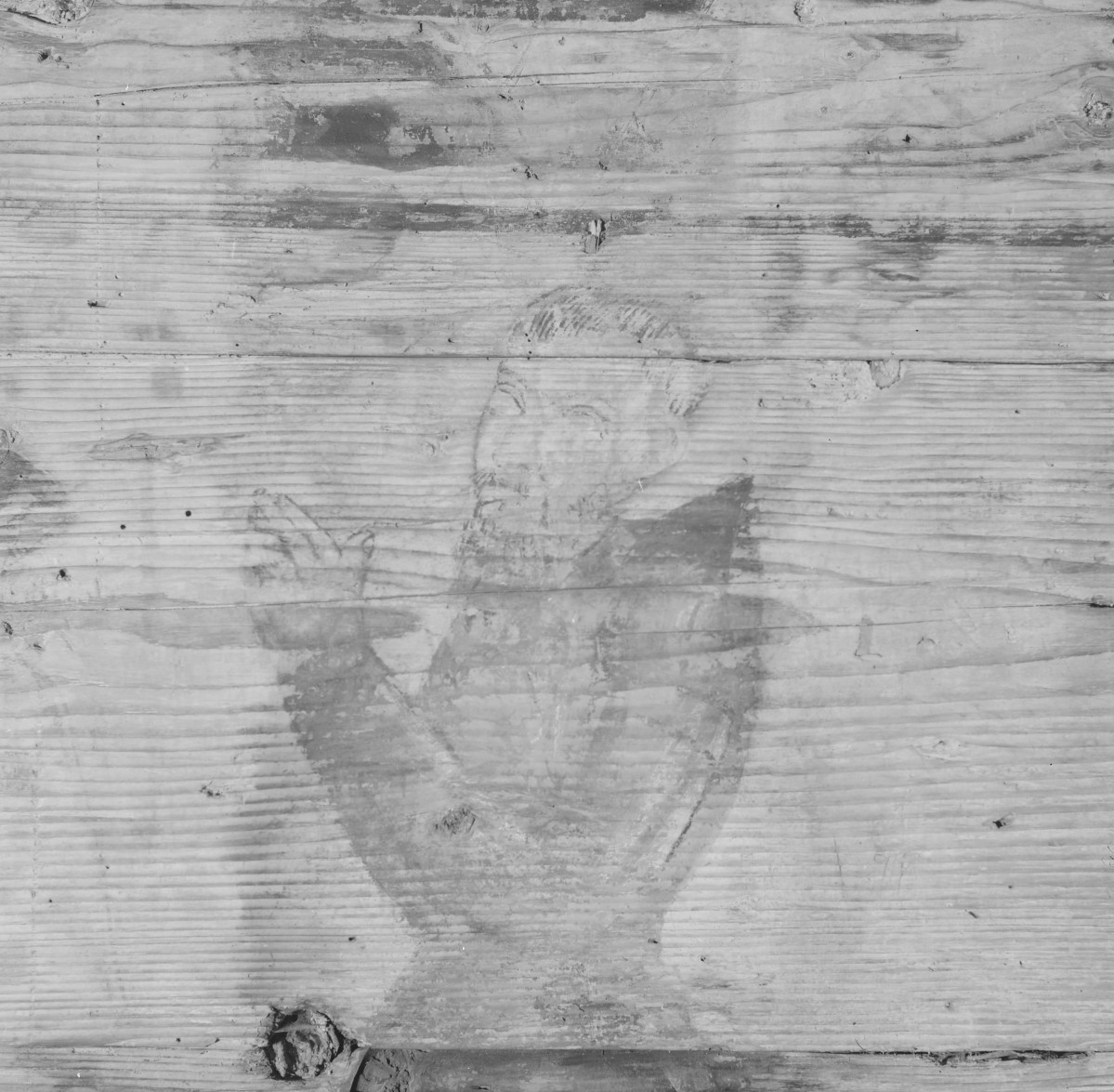 kościół pw. Podwyższenia Krzyża Świętego - wnętrze - nawa główna - ściana południowa - fragment polichromii, skan 1