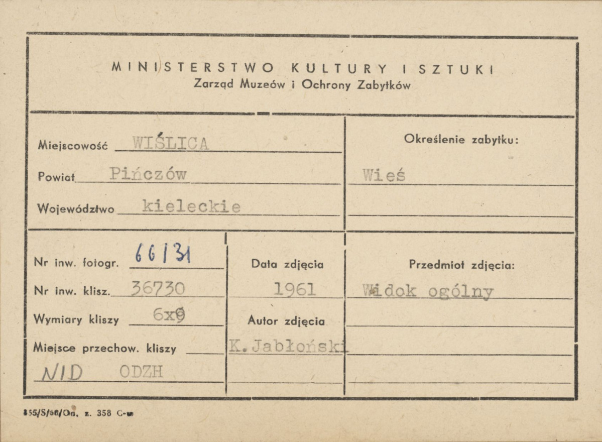 Kolegiata  - widok ogólny od strony płd. - zach. - metryczka, skan 1
