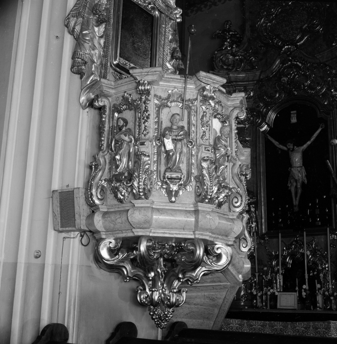 katedra św. Mikołaja Biskupa - ambona, detale, skan 1