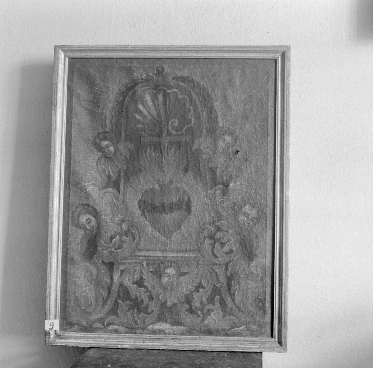 klasztor ss. Mniszek Benedyktynek - zbiory - obraz Serca Jezusowego z XVIII wieku, skan 1