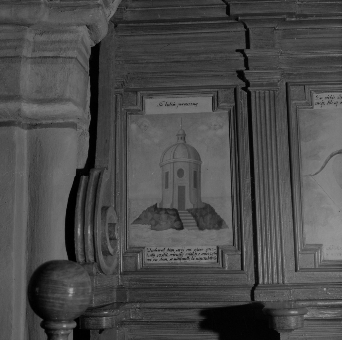 klasztor ss. Mniszek Benedyktynek - kościół pw. Najświętszej Maryi Panny i św. Wojciecha - wnętrze - obraz w zapleczu stall, skan 1