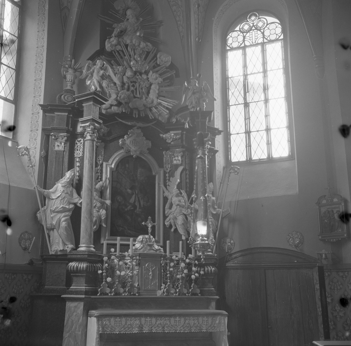 kościół św. Aleksego - ołtarz główny, rzeźba, skan 1