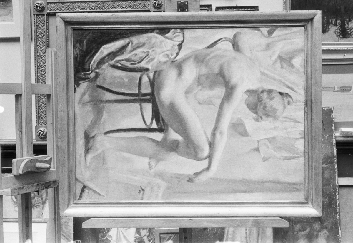 Wojciech Weiss - akt kobiecy, olej na płótnie, Muzeum Sztuki w Łodzi, skan 1