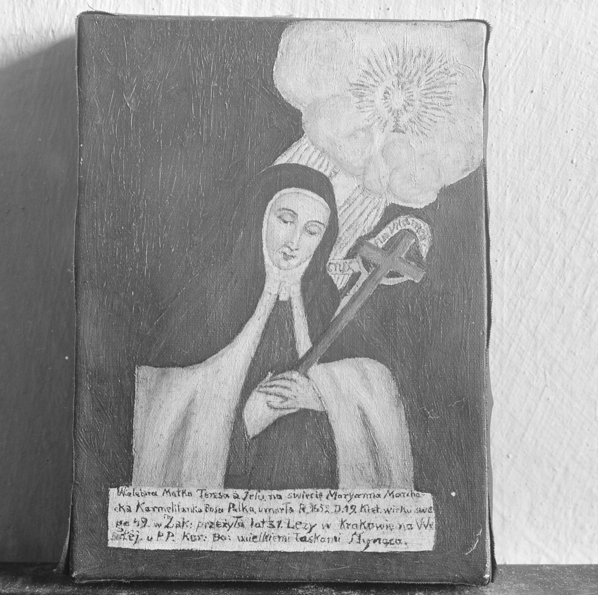 klasztor ss. Mniszek Benedyktynek - zbiory - obraz św. Teresy od Jezusa z XVIII / XIX w., skan 1