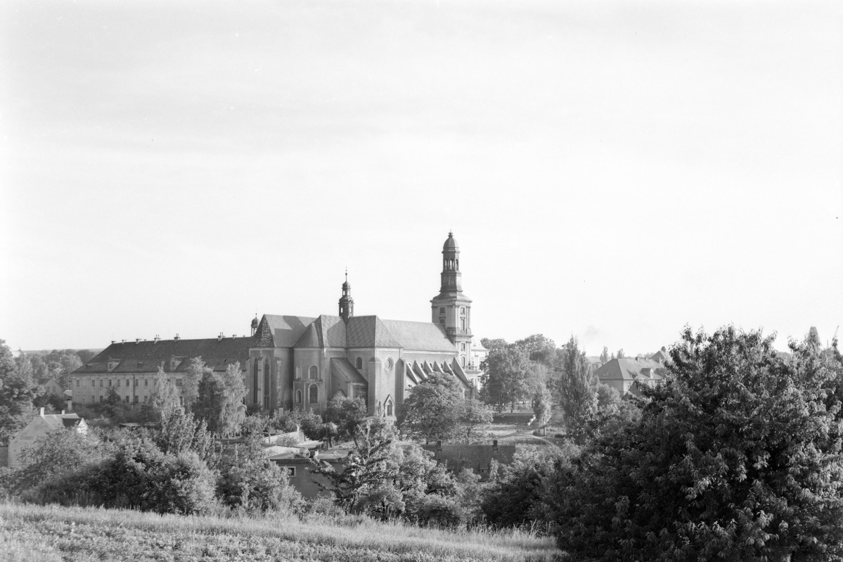 sanktuarium św. Jadwigi Śląskiej - dominanta, widok ogólny, skan 1