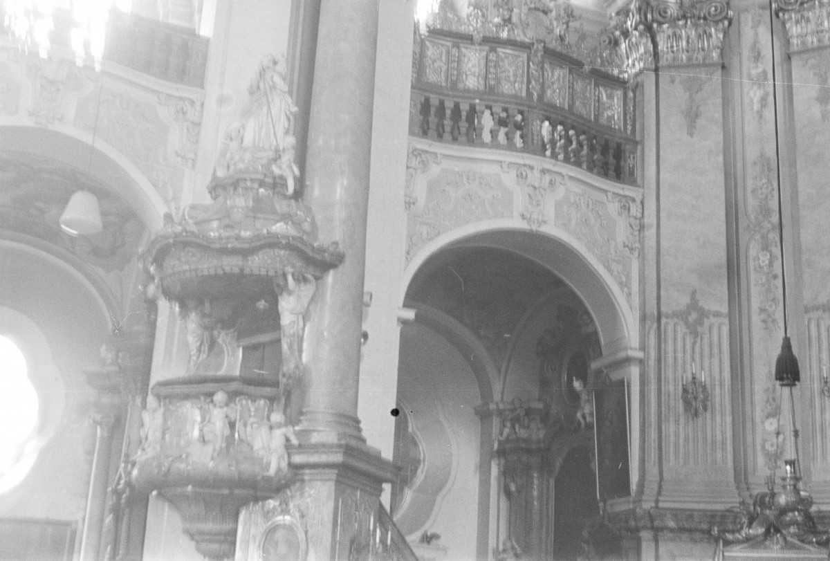 kościół, ob. seminaryjny pw. św.św. Piotra i Pawła - wnętrze ambona, skan 1