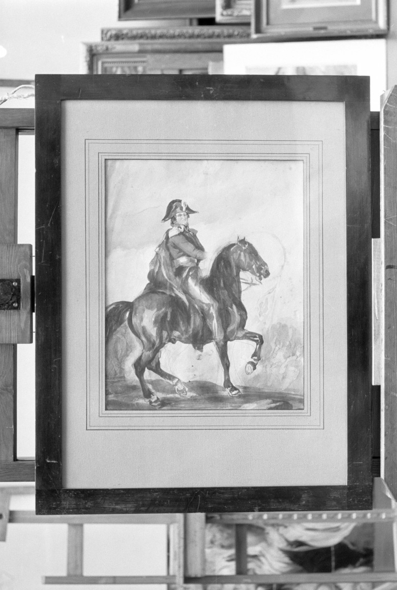Muzeum Narodowe w Warszawie, Michałowski Piotr "Oficer napoleoński", akwarela 448x352 mm, skan 1