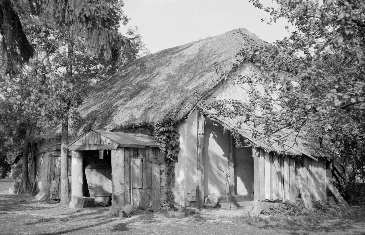 oficyna dworska - elewacja frontowa i boczna, skan 1