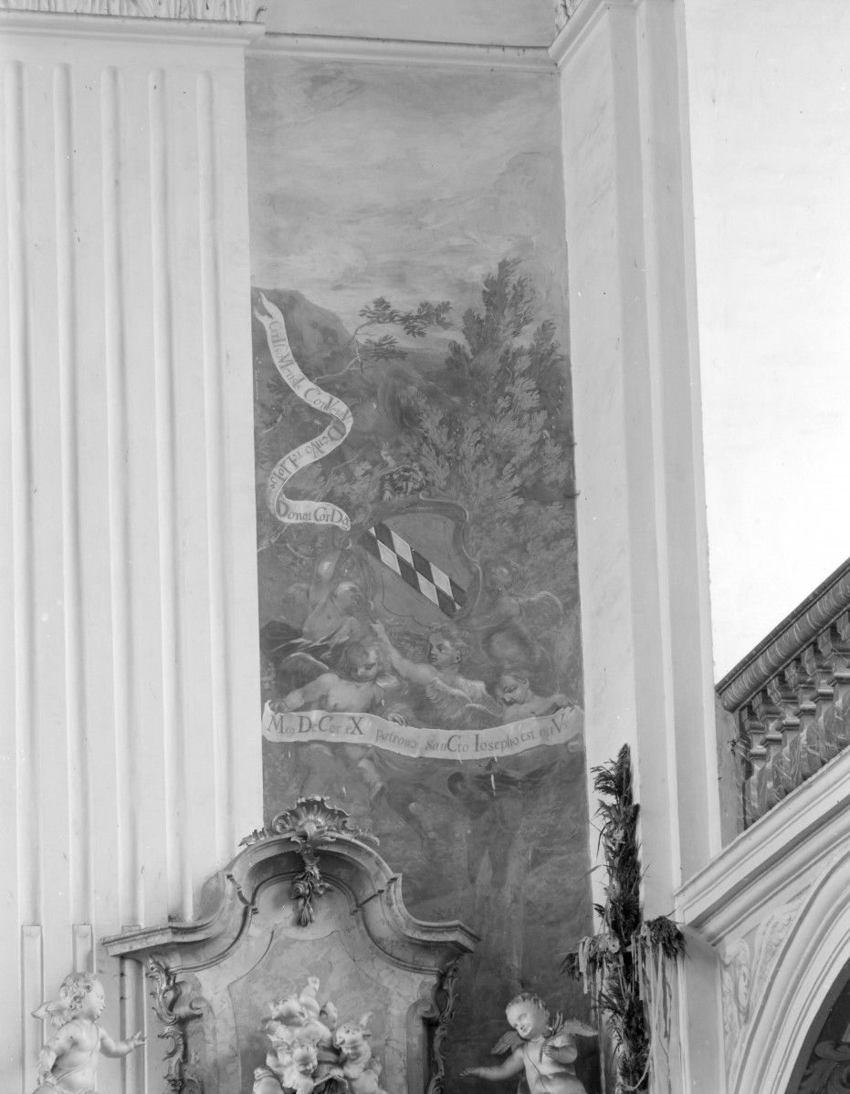 kościół pw. Św. Józefa - wnętrze: malowidło na ścianie nad ołtarzem prawym, skan 1