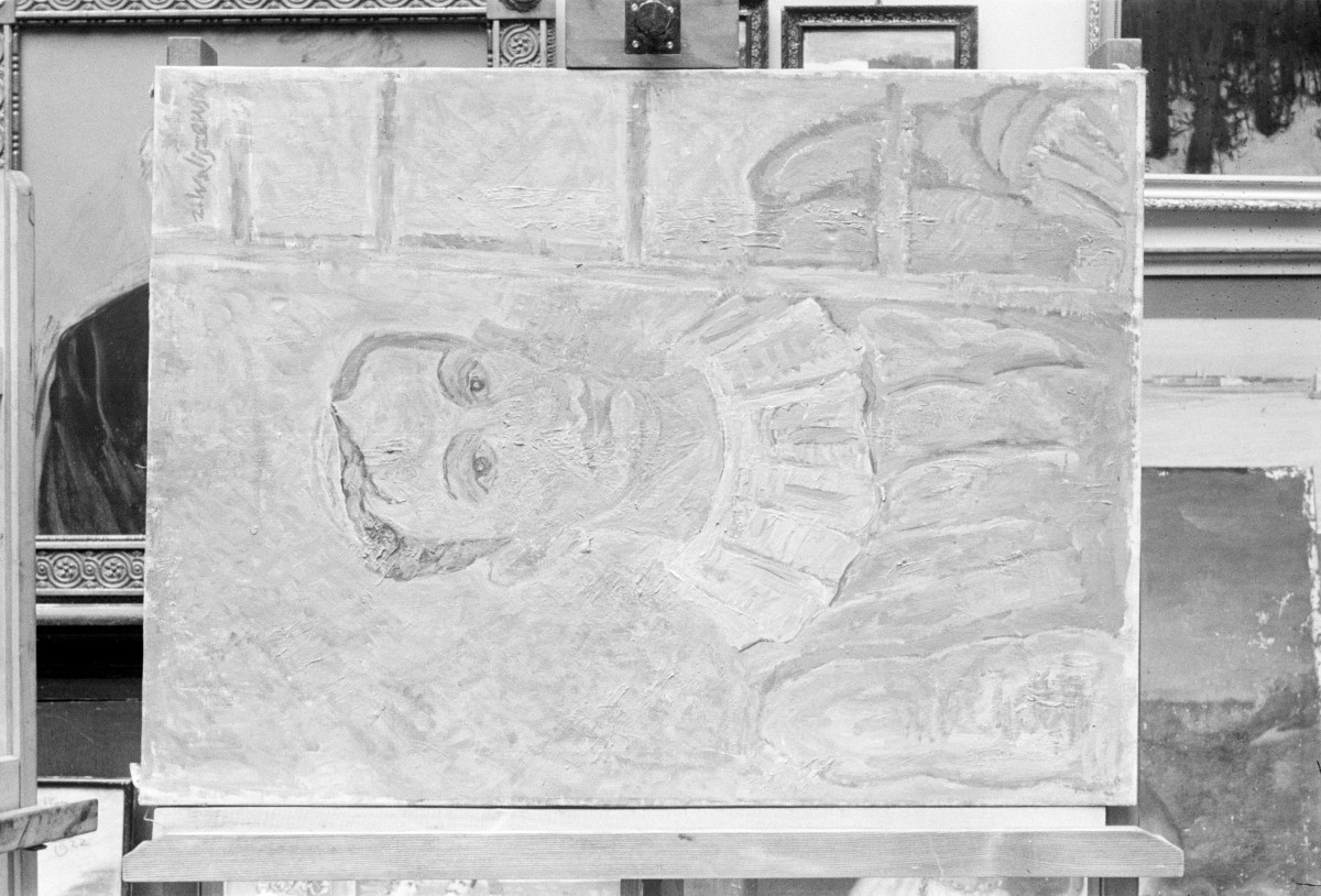 Zygmunt Waliszewski - studium cyrkowca, olej na płótnie, Muzeum Sztuki w Łodzi, skan 1