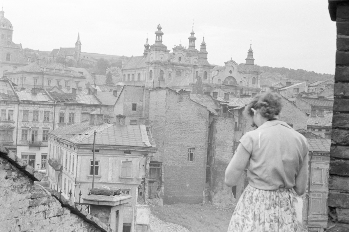 panorama miasta z katedrą, skan 1