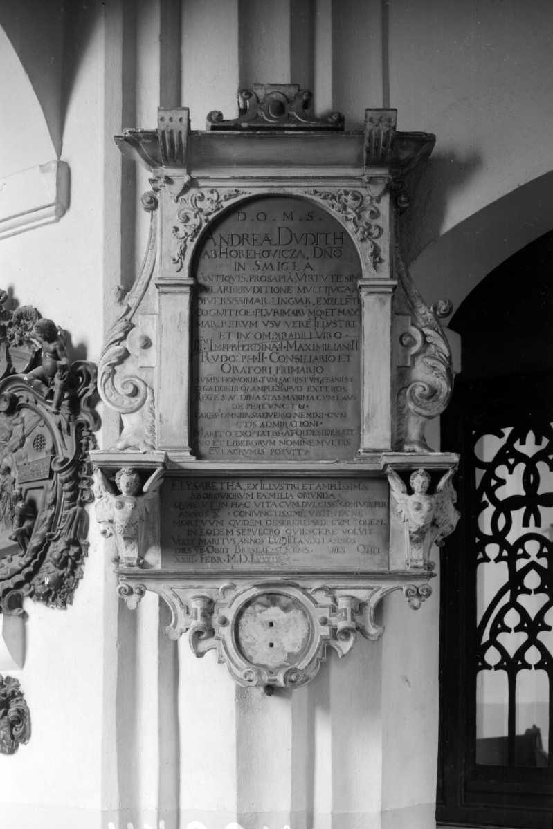 bazylika św. Elżbiety - epitafium Andreasa Dudith, skan 1