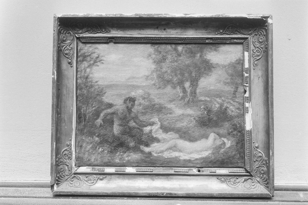 Józef Pankiewicz - pejzaż z satyrem , olej na płótnie, Muzeum Pomorskie w Toruniu (ob. Muzeum Okręgowe w toruniu), skan 1