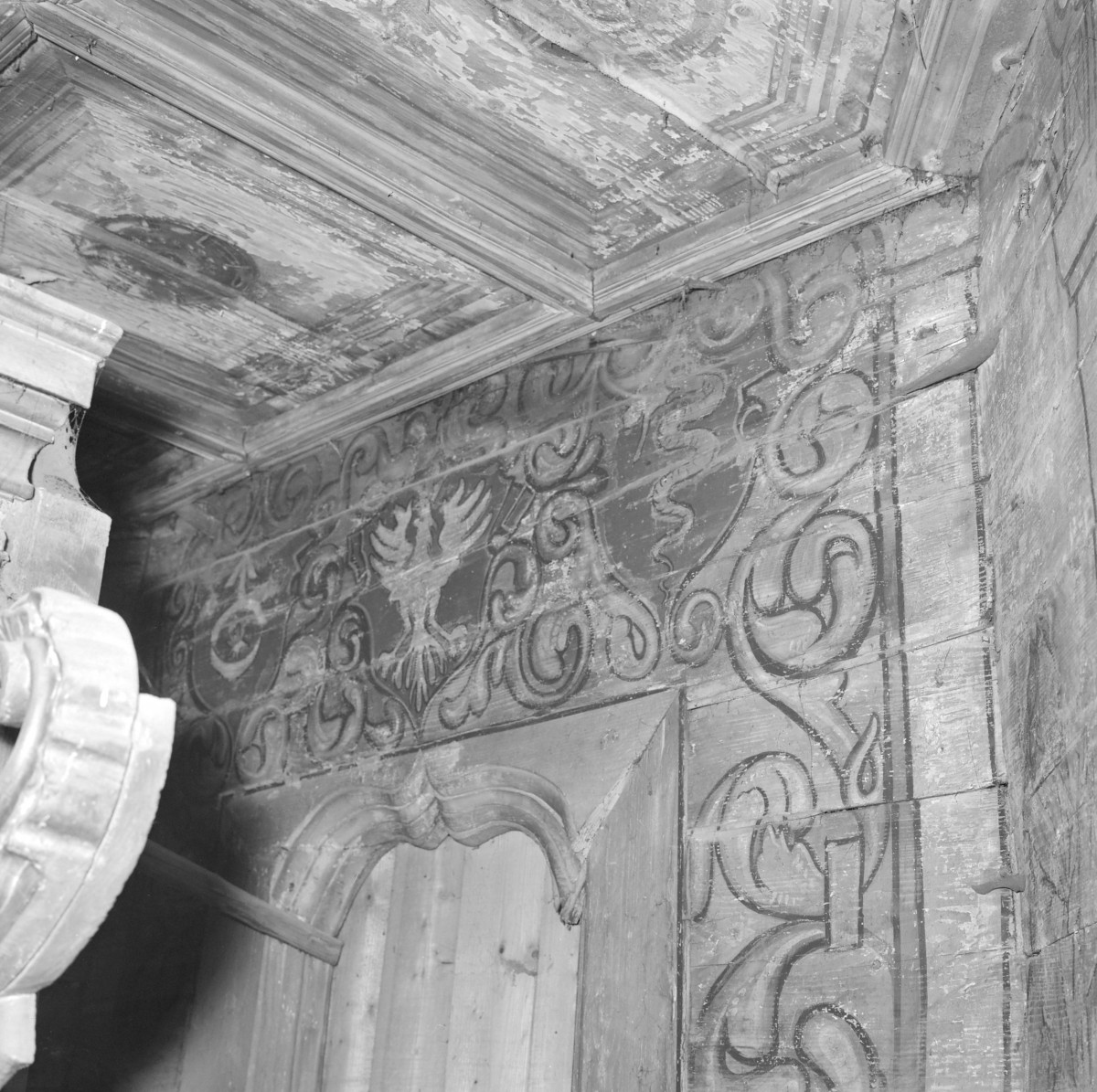 kościół parafialny pw. Matki Boskiej Różańcowej i św. Jana Kantego, 1527 r. - polichromia 1. połowa XVII w. fragment, skan 1