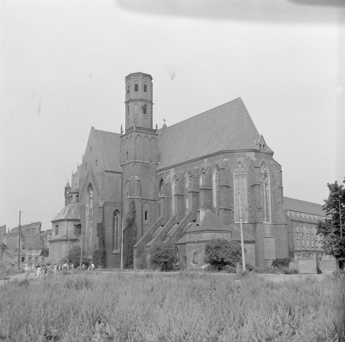 Kościół św. Wojciecha - widok ogólny od strony wschodniej., skan 1