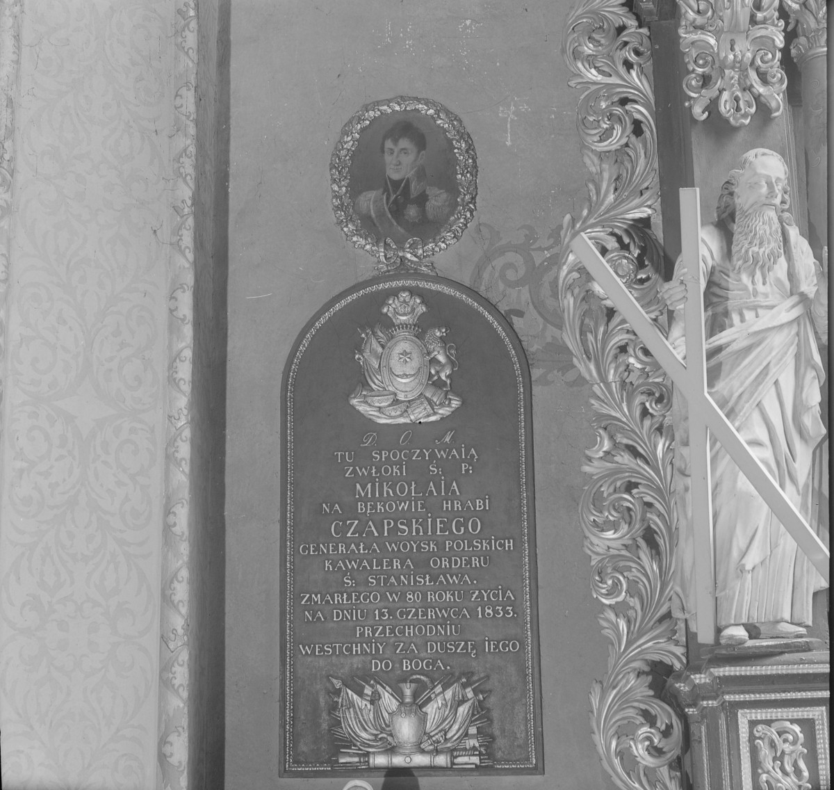 kościół parafialny pw. św.św. Marcina i Mikołaja - epitafium Mikołaja Czapskiego, skan 1