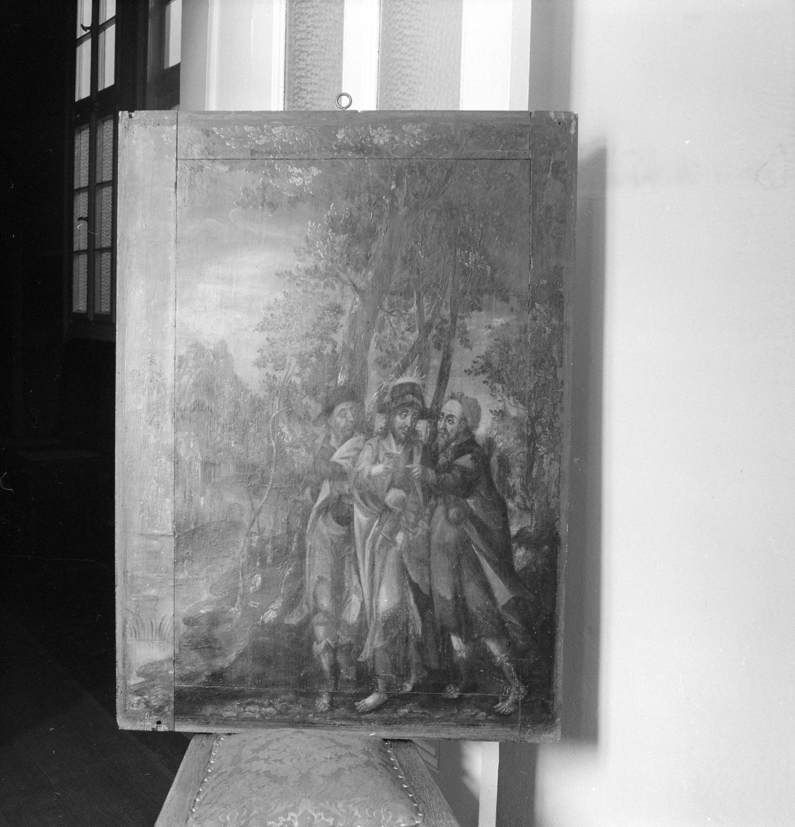 klasztor ss. Miłosierdzia - kościół pw. śś. Jana Chrzciciela i Jana Ewangelisty - zbiory - obraz z Chrystusem w drodze do Emaus z XVII w., skan 1