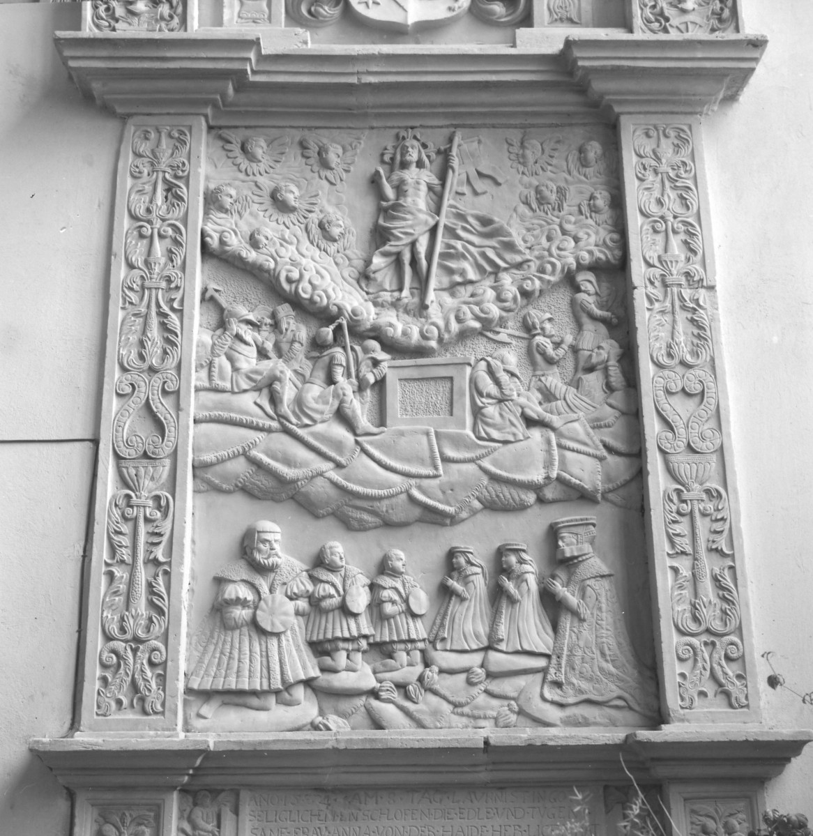 Katedra św. Apostołów Piotra i Pawła - wnętrze: fragment epitafium Anny von der Hade - część środkowa, skan 1