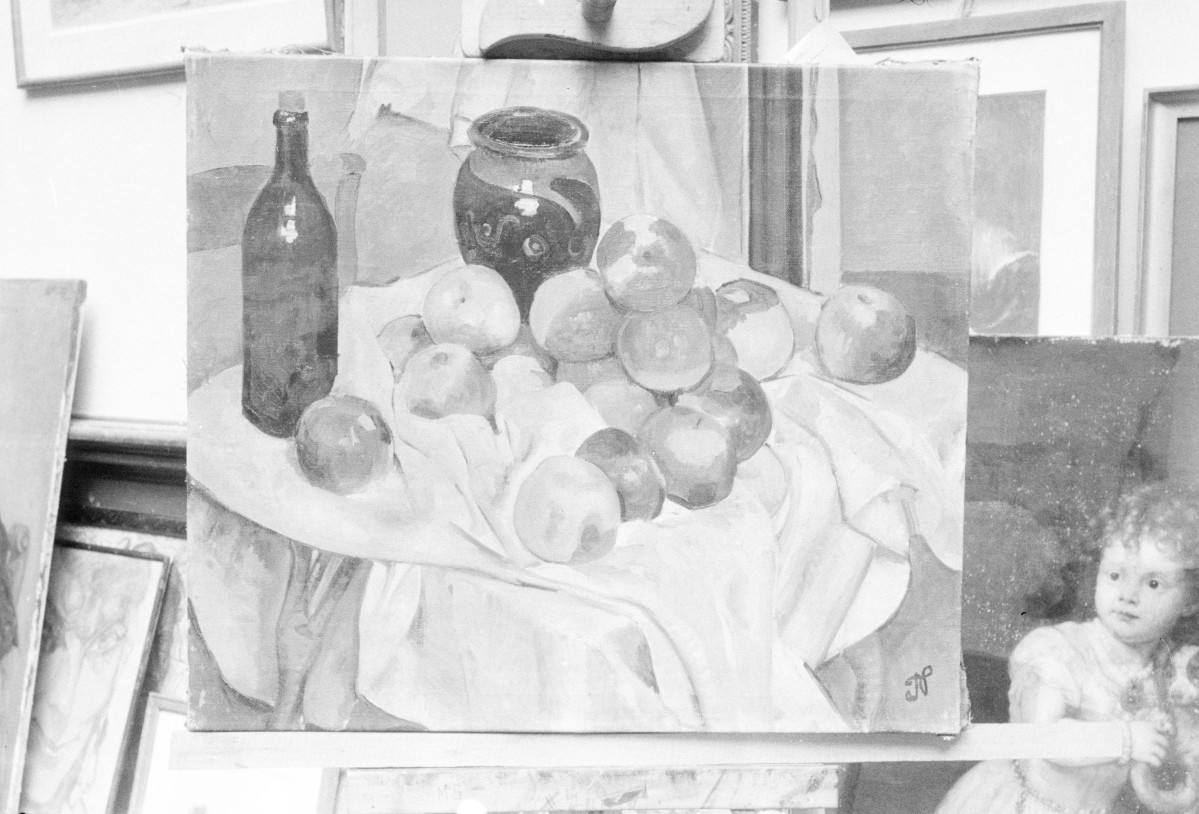 Muzeum Pomorskie w Toruniu, Niesiołowski Tymon "Martwa natura z jabłkami", 590x685 mm, skan 1